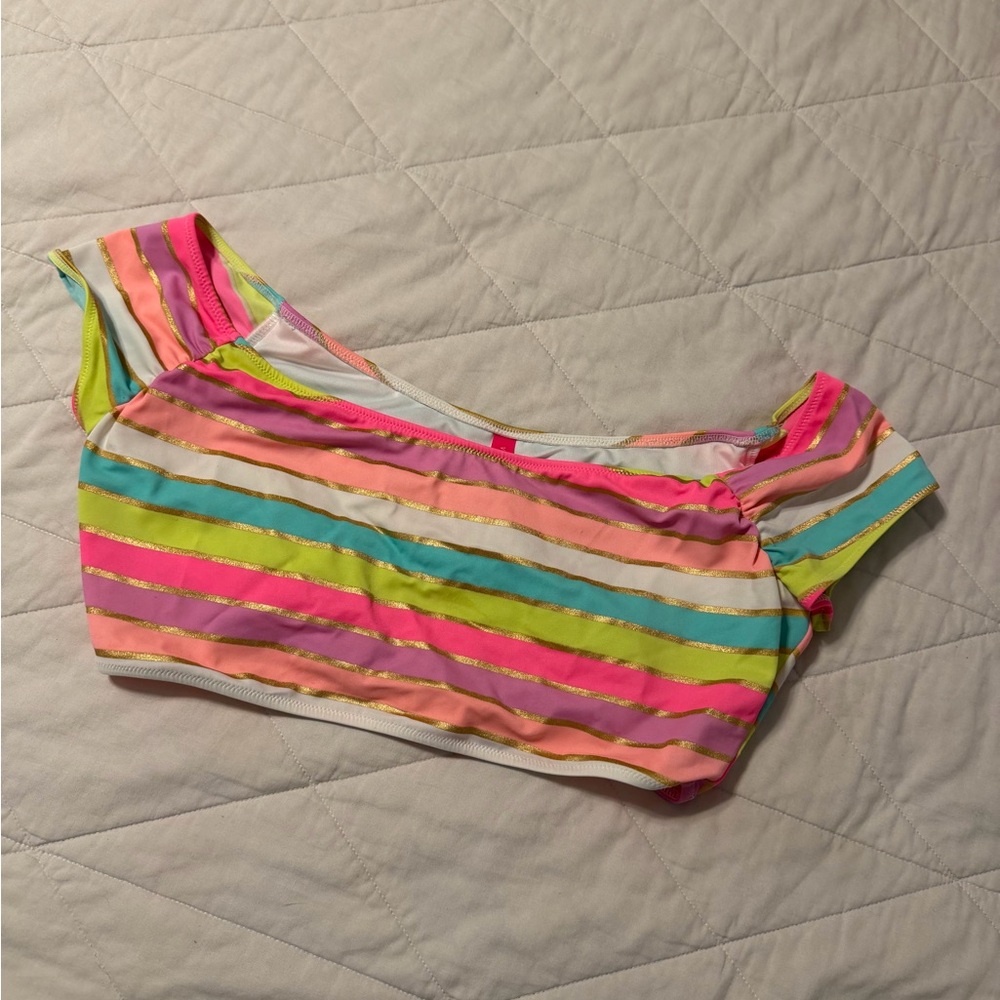 Victoria's Secret Neon Striped Swim Top